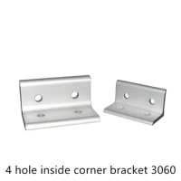 4 hole inside corner bracket 3060 L type angle aluminum profile