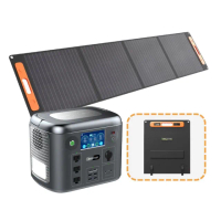【emirai】次世代行動電站1500W+200W太陽能板組-太空灰EMR1500(戶外防災露營儲能電站/安全耐用磷酸鐵鋰)