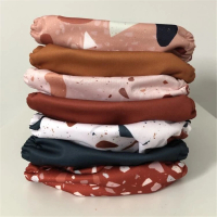 【Nora’s Nursery】美國口袋式布尿布7件組 意式水磨石(環保布尿布 可水洗可重複用 附尿墊送收納袋)