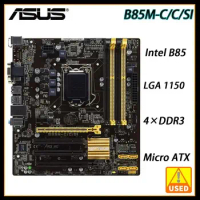 Used Motherboard Micro ATX LGA 1150 Motherboard Intel B85 Chipset ASUS B85M-C/C/SI For Pentium G3470 cpus DDR3 32g PCI-E X16