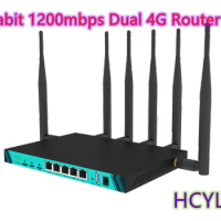 1200Mbps Gigabit Dual 4G Bonding WIFI Router 5.8G Dand with SIM Card Slot Access Point Network