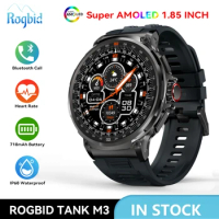 Rogbid Tank M3 Smart Watch 1.85 Inch AMOLED Digital Fitness Watch Bluetooth Call Military Smart Watch For Men Women
