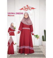 Viona Dress ORI Zahin Bahan ITY Crepe Bordir