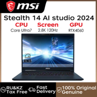 MSI Gaming Laptops MSI Stealth 14 AI Studio Intel Core Ultra 7 155H RTX4060 M.2 SSD WIFI 7 14"2.8K 120Hz OLED Screen Notebook PC