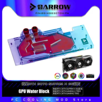 Barrow GPU Water Block For MSI RTX 3070 Gaming TRIO X/ SUPRIM Series Graphics Card, 5V ARGB VGA Cooler, BS-MSG3070M-PA
