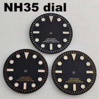 NH35 dial NH36 dial 28.5mm vintage dial ice blue luminous dial suitable for NH35 NH36 movement watch accessories