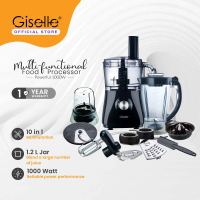 Giselle 10-In-1 Food Processor & Blender (1000W) | Meat Grinder | Chopper | Dough Kneader | Ice Crus