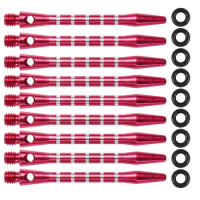 20pcs 2BA Screw Thread Dart Shaft Aluminum Alloy Shaft Throwing with 20pcs Rings ( Red )