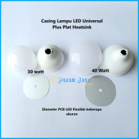 Casing Lampu LED 30 40 Watt Kapsul Universal Plus Plat Heatsink