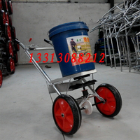小型人力撒肥車 手推玉米噴肥器 農用草籽草坪施肥器  撒鹽融雪車