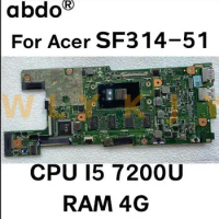 For Acer Swift3 SF314 SF314-51 Laptop Motherboard.CPU i5-7200U 4GB RAM tested 100% working