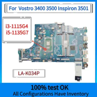 LA-K034P.For Dell Vostro 3400 3500 Inspiron 3501 Laptop Motherboard. CPU I3-1115G4/I5-1135G7.CN-0XGX0C 0XGX0C XGX0C CN-0GGCMJ