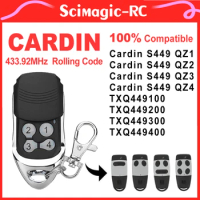 100% For Cardin S449 QZ1 QZ2 QZ3 QZ4 433.92MHz Rolling Code Remote Control Compatible Cardin S476-TX2/TX4 Fixed Code Opener