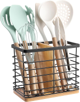 Kitchen Utensil Holder Large Cooking Utensils Holder for Countertop Cooking Tools Storage Organizer 