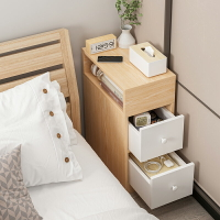 床頭櫃/收納櫃 超窄床頭櫃迷你小型簡易款現代簡約臥室收納床邊實木色小尺寸櫃子【HH5819】