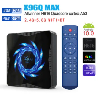 X96Q MAX Smart TV Box Android 10 TV BOX Allwinner H616 4GB 32GB/64GB 2.4G 5G Dual WiFi BT HDR 3D Media Player Set Top Box