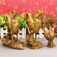 The opening of the centipede Rooster copper ornaments Shashi anti villain Feng Shui affair