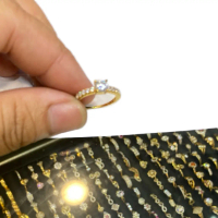 cincin perak asli cap 925 cin cin model simpel mata putih sepuhan emas 24k warna kuning