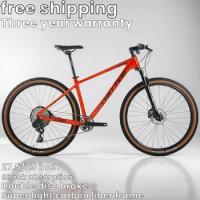 27.5/29inch carbon fiber frame variable speed Mountain bike Internal wiring Double disc brake Shock absorption off-road Bicycle
