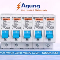 MCB Merlin Gerin Multi9 C32N (2A, 4A, 6A & 10A) 6A
