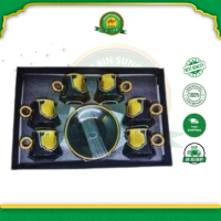 Paket Cangkir Teh 1 Set Gelas kramik Teh 1 Set Tea 6pcs gelas dan 6pcs tatakan gelas
