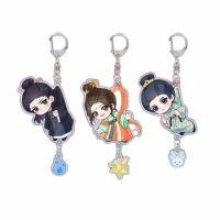 Cang Lan Jue Xiao Lan Hua Cosplay Cute Keychain Love Between Fairy and Devil Bag Pendant Decoration Cartoon Toys Keyring Gift