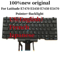100%NEW JP BE US THAI Hebrew korean For Dell Latitude E5480 E7470 E5450 E7450 E5470 E7490 E7480 Laptop Keyboard backlight