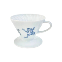 【HARIO】V60橘吉聯名濾杯–鳥壽戲畫／T-VDC-02-W-CG(京燒・清水燒)