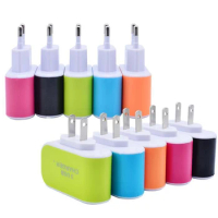 3 Ports USB Charger EU US Plug Fast Charging Smart Mobile Phones Charger Adapter For Iphone 13 Huawei Tablet