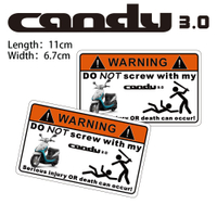 KODASKIN 適用 KYMCO 光陽 CANDY 3.0 高清 警告貼 車身貼 防水貼花