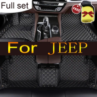 Leather Car Floor Mats For JEEP Grand Cherokee Wrangler Wrangler (2door) Wrangler (4door) Commander Cherokee Car accessories