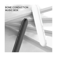 Bone Conduction Music Box Portable Kids MP3 Wireless Bluetooth 5.0 Stereo Bass Speaker Under Pillow Improve Sleep(Black)