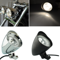 4.5'' Chrome Clear Bullet Headlight Visor Head Light Lamp For Harley Custom Chopper Softail Sportster Bobber Dyna