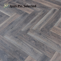 Jyun Pin 駿品裝修 駿品嚴選經典人字拼超耐磨木地板 懷舊灰橡/每坪(JPHD028)