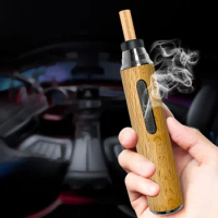 1Set Portable Pocket Ashtrays Outdoor Fireproof Cigarette Cover Mini Walnut Smoking Accessories Ash Tray for Car Travel Ashtray