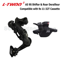 LTWOO 9V 10V Speed Rear Derailleur Trigger Groupset A5 Shifter 1X9S 1x10v Switches 11-32T cassette Compatible SRAM X4, X5, X7,X9