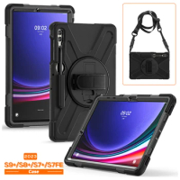 For Samsung Galaxy Tab S9 Plus Case S9 8 Ultra Magnetic Stand Cover With Pencil Holder For A8 7 S7FE S6 series
