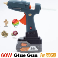 Cordless Hot Melt Glue Gun Heat Gun For RIDGID AEG 18V Lithium Battery w/Sticks Crafts DIY Tools(NO Battery )