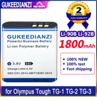 GUKEEDIANZI Battery Li-90B Li92B 1800mAh for Olympus Tough TG-1 TG-2 TG-3 Red TG-6 TG-4 TG-5 SH-1 SH-50 SH-60 XZ-2 Batteria