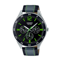 【CASIO 卡西歐】時尚經典_三眼顯示_皮革錶帶_礦物玻璃_指針男錶(MTP-E310L)