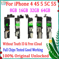 Without Touch ID For IPhone 5 5C 5S 5SE 6 Plus 6S Plus 6SP Motherboard Original Unlock Mainboard Clean ICloud Logic Board Teste