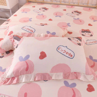 Sarung Bantal Bunga, 100% Kapas, Pakej Sepasang, Kepar Kapas Puteri, Zip Berganda, Sarung Bantal, 2