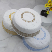 Topi Putih Bersulam, untuk Lelaki, Ketibaan Baru songkok  rekka kopiah  yahudi kopiah  abata songkok