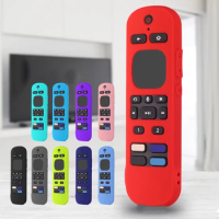 Soft Silicone Protective Sleeves with Lanyard Protective Cover Anti Fall for Roku Voice Remote Pro/RC-MC1 for Roku Ultra 2022 TV