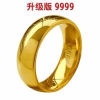 Pure 100% Plated Real 999 Gold 18k Upgrade Men's Tail k 999 999 Color Fast Ring Male for Women's Gifts