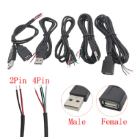 5V USB 2.0 Power Supply Cable 2/4 Pin USB Type A Male Plug / Female Jack Wire Data Charging Cord Extension Line Connector DIY