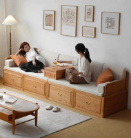 SOFA GIƯỜNG RÚT GỌN GỖ SỒI MS14