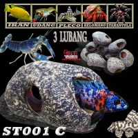 ST001C HIDING CAVE ROCK FISH STONE CAVE ORNAMEN AQUASCAPE BATU AKUARIUM GOA TEMPAT SEMBUNYI NGUMPET