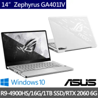 【ASUS送微軟M365+雲端1T一年版組】Zephyrus GA401IV 14吋電競筆電(R9-4900HS/16G/1T SSD/RTX 2060 6G)