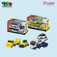 Mainan Tayo lat Truck And Bulldozer & Mini Tayo Bus Set Police Car And Lift Truck - Lavie Baby House